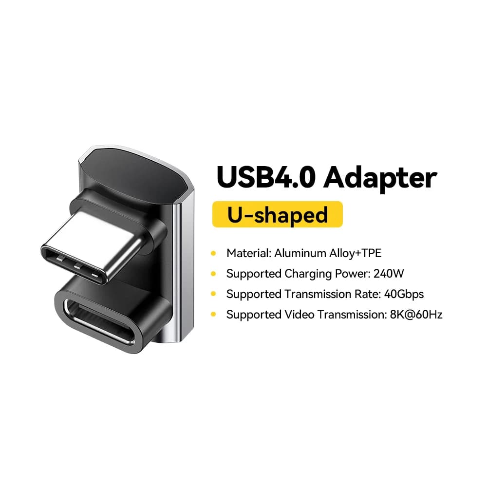 Адаптер OTG для передачі даних USB4.0 240W 90° 8K