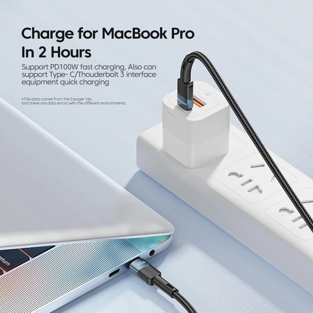 Кабель для швидкої зарядки USB-C на USB-C 100W, 3 м