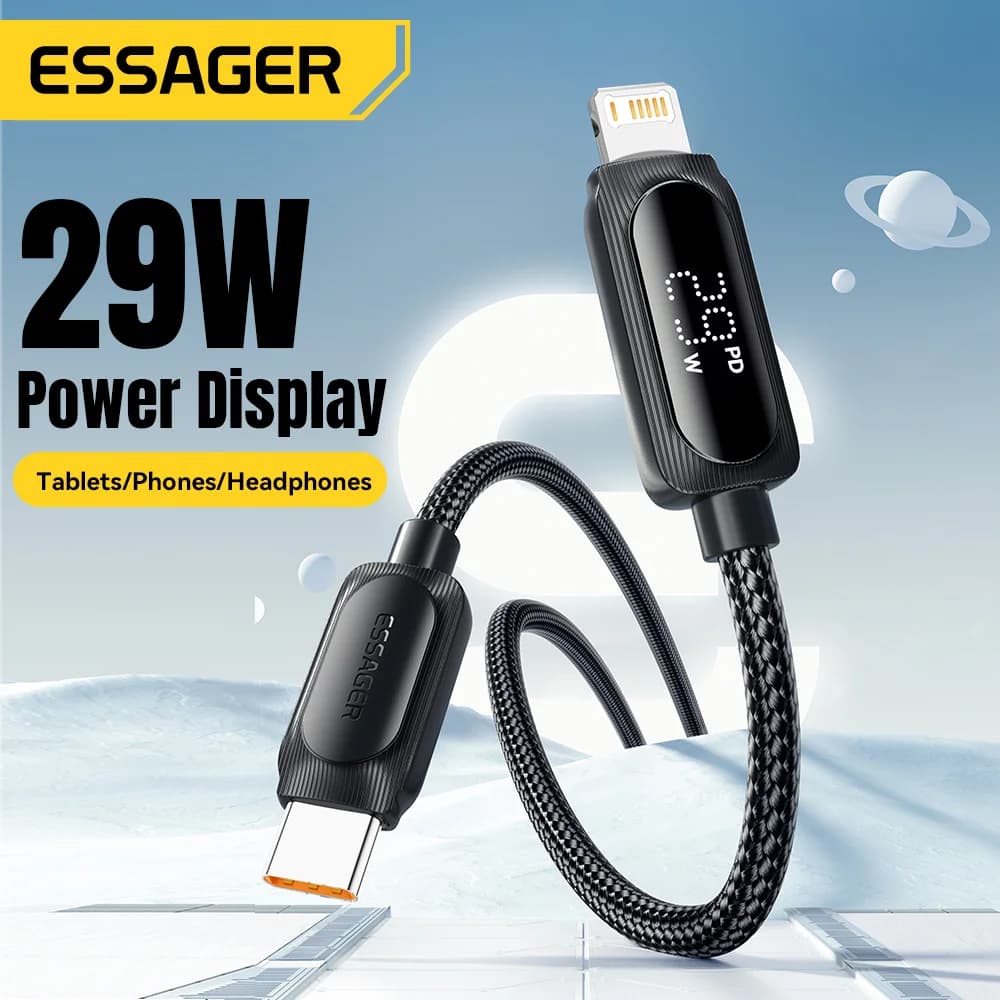 Кабель USB-C на Lightning 29 Вт із цифровим дисплеєм