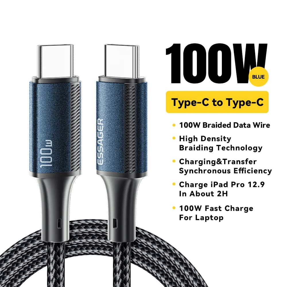 Кабель USB-C на USB-C з швидкою зарядкою PD 100W
