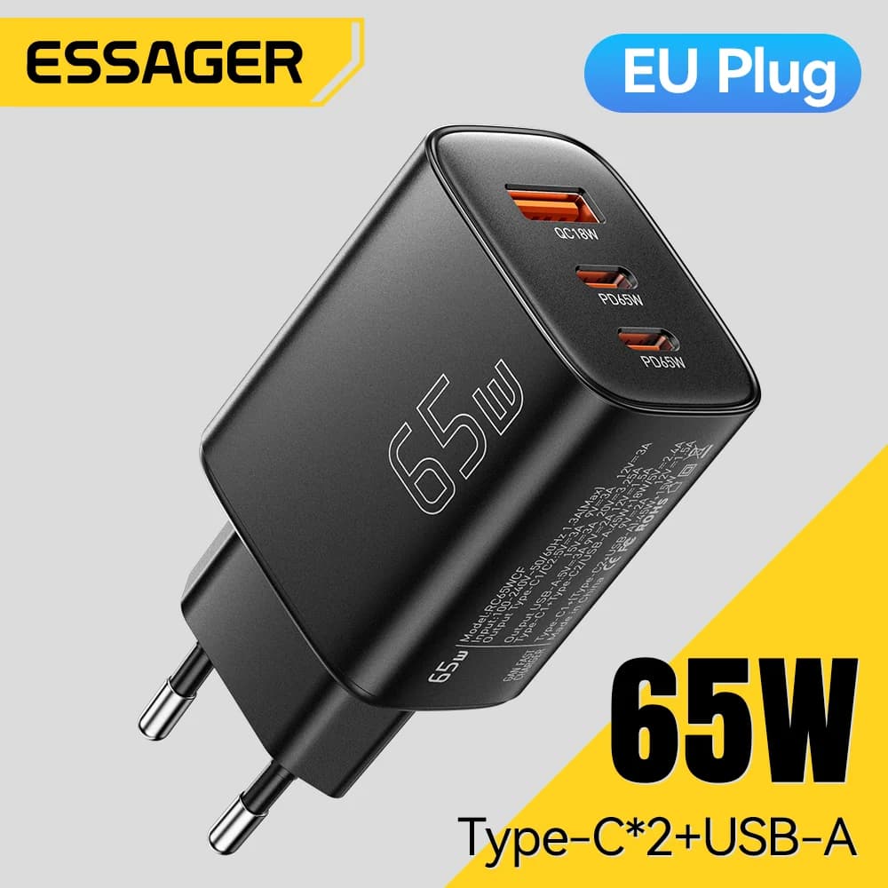 Зарядний пристрій GaN USB-C 65W з Quick Charge 4.0