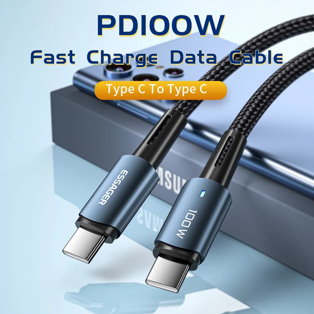 Кабель швидкої зарядки USB-C PD 100W