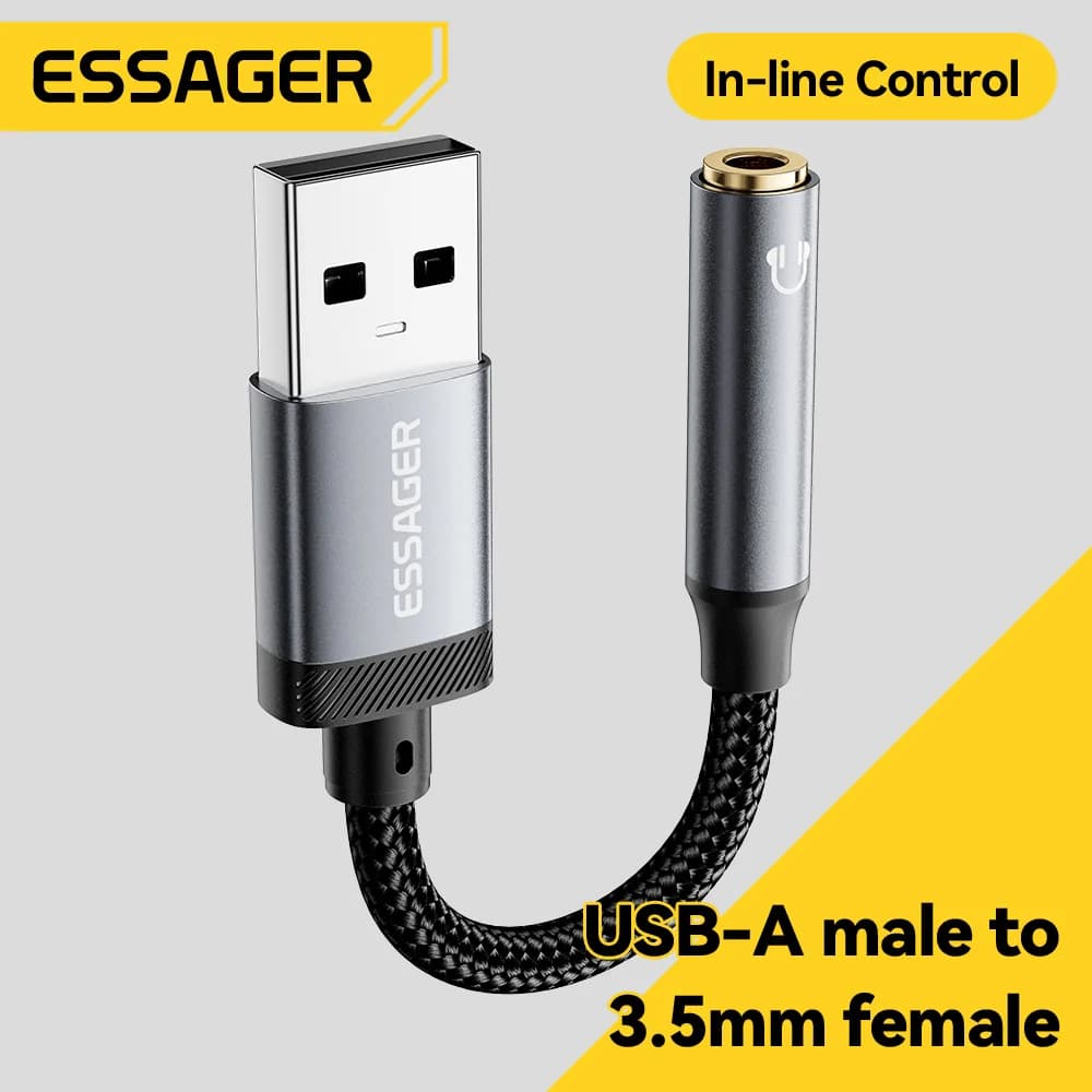 USB адаптер звуку 3.5mm зовнішня звукова карта