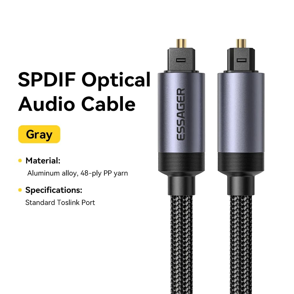Цифровий оптичний аудіокабель Toslink SPDIF Fiber Optical