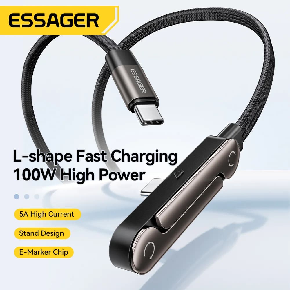 Складний кабель USB Type-C 100W з тримачем для телефону