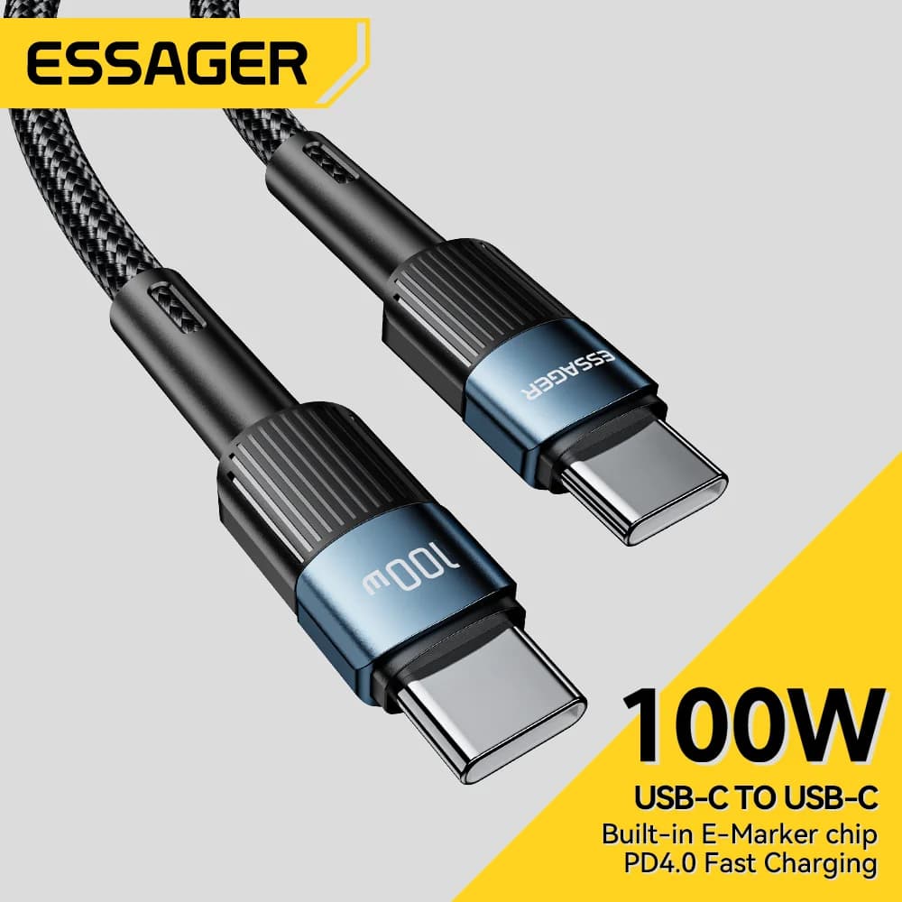 Кабель для швидкої зарядки USB-C на USB-C 100W, 3 м