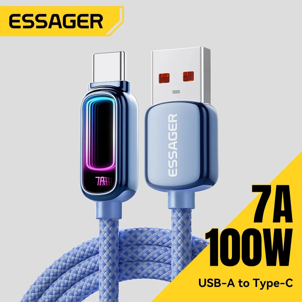 Кабель USB-C для швидкої зарядки 7A 100W PD