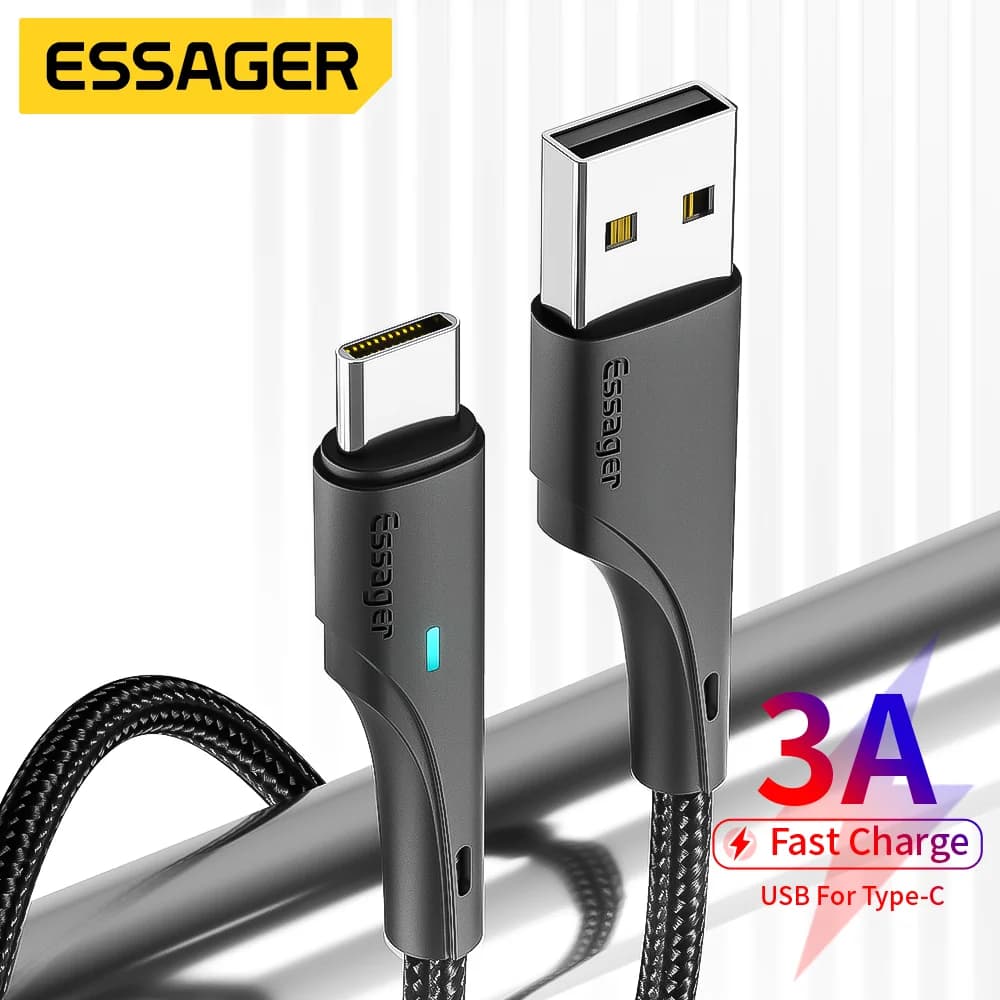 Кабель для швидкої зарядки USB-A на USB-C, 3A