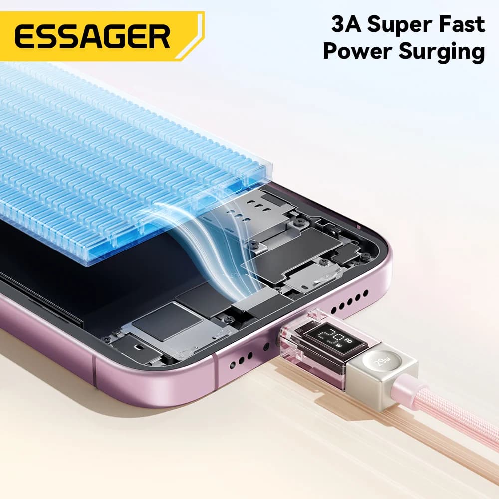 Кабель USB-C на Lightning з цифровим дисплеєм