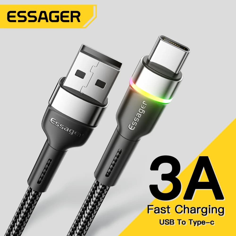 Кабель USB-A на USB-C для швидкої зарядки, 3A