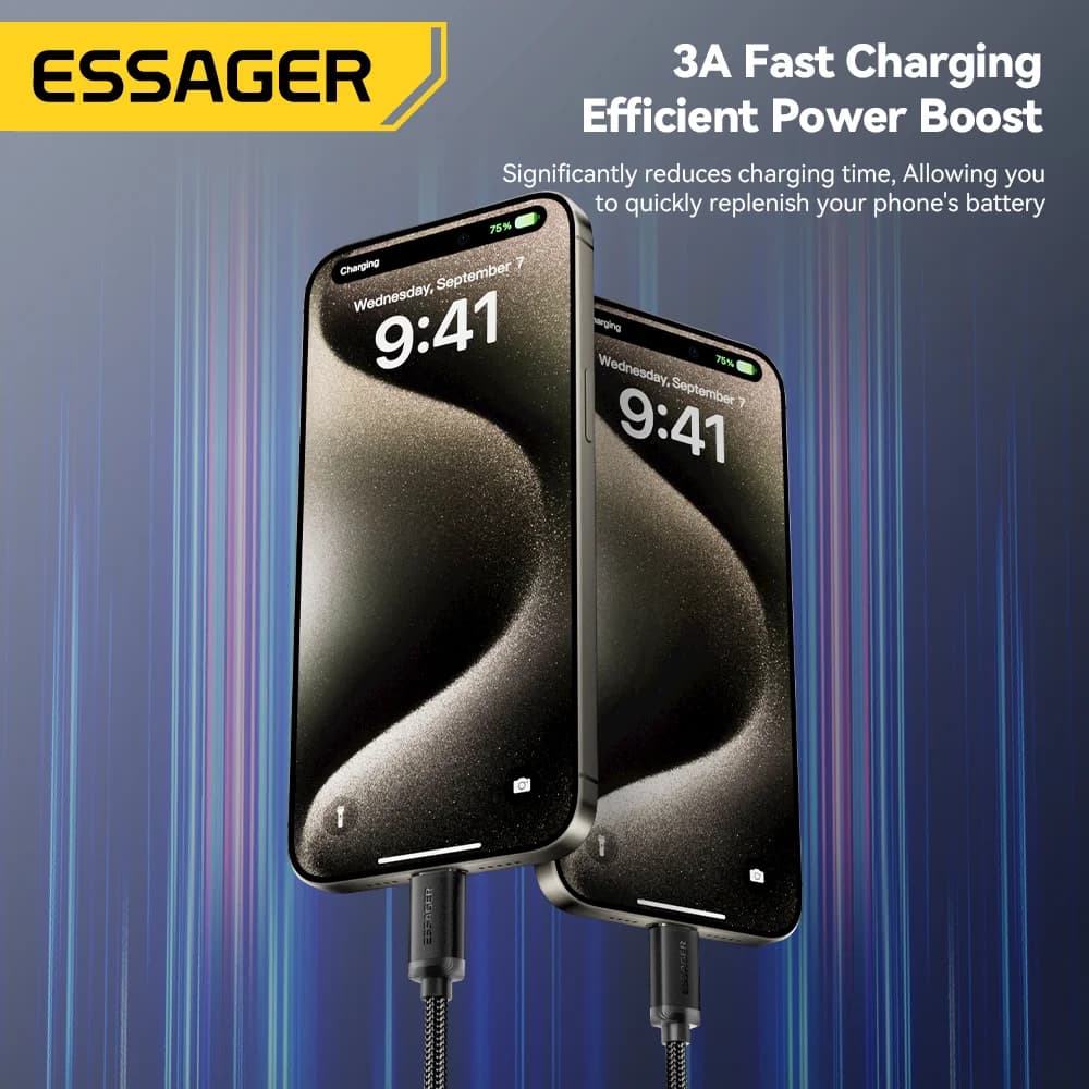 Кабель USB-A на USB-C для швидкої зарядки, 3A