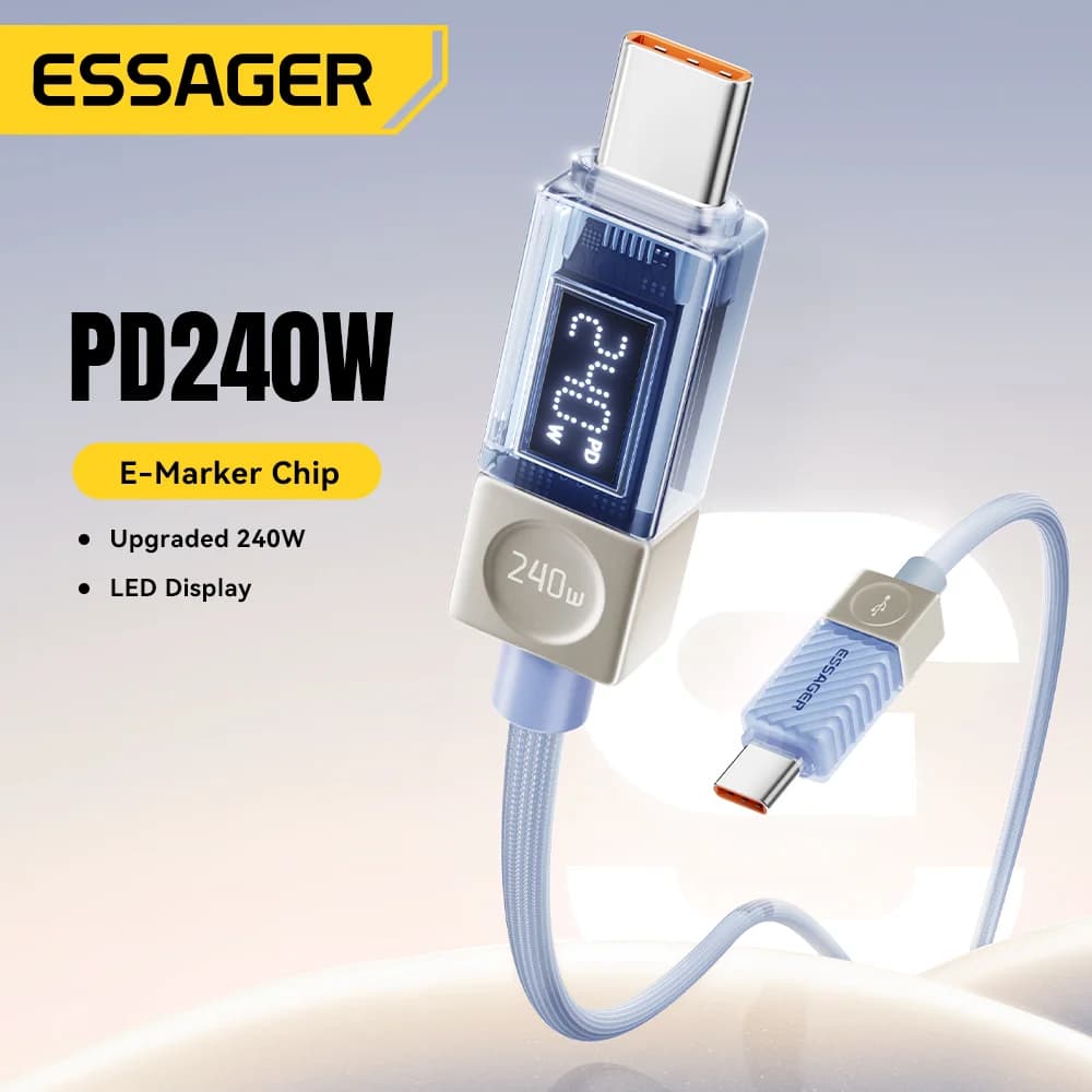 Кабель USB-C 240W з LED дисплеєм та PD 3.1 (100W)