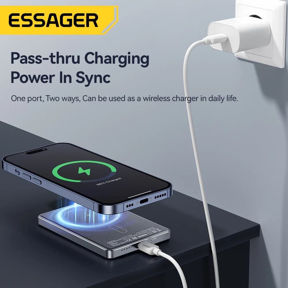 Магнітний бездротовий павербанк 5000mAh, 20W