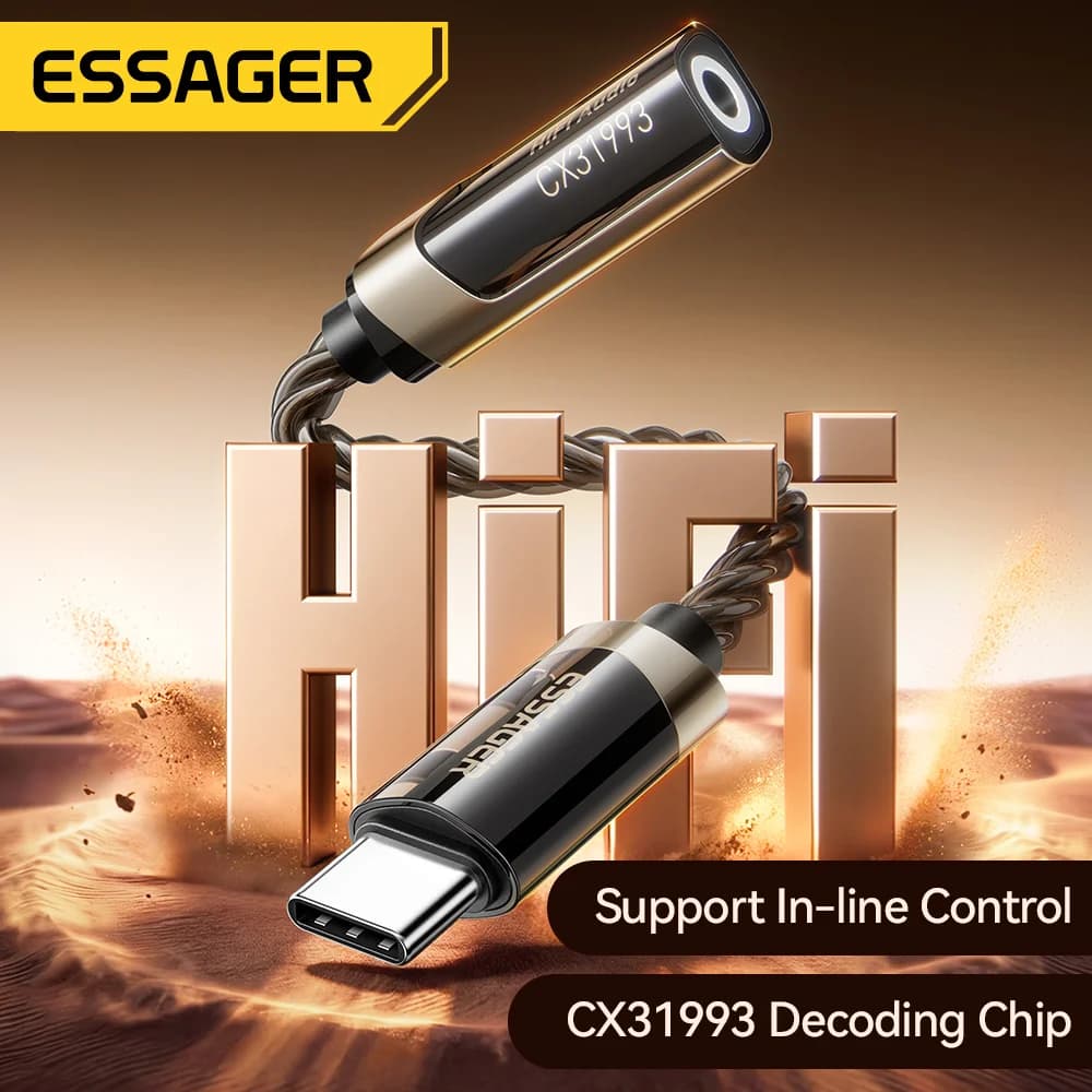 HiFi аудіоадаптер USB-C на 3.5 мм для навушників