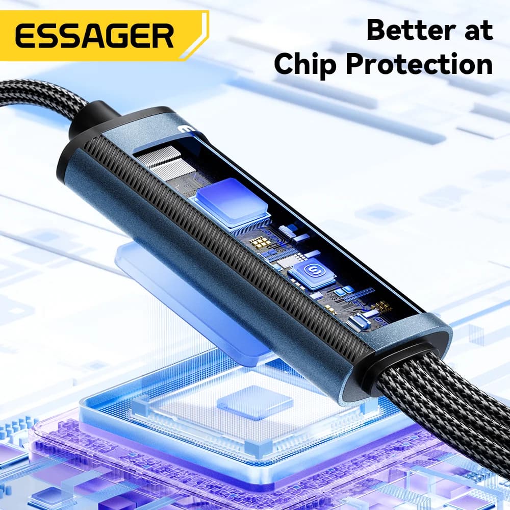 Кабель для зарядки USB-C to Lightning 100W 3-в-1