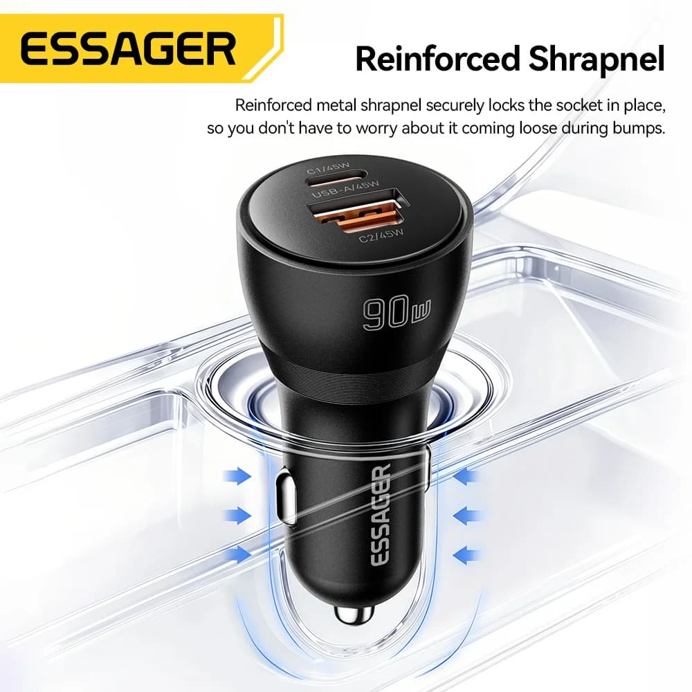 Автомобільна зарядка 90W USB Type-C PD