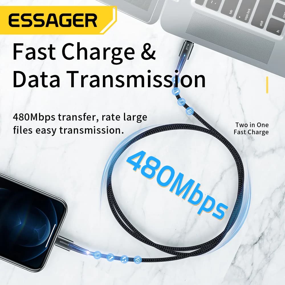 Кабель швидкої зарядки 20W USB-C на Lightning