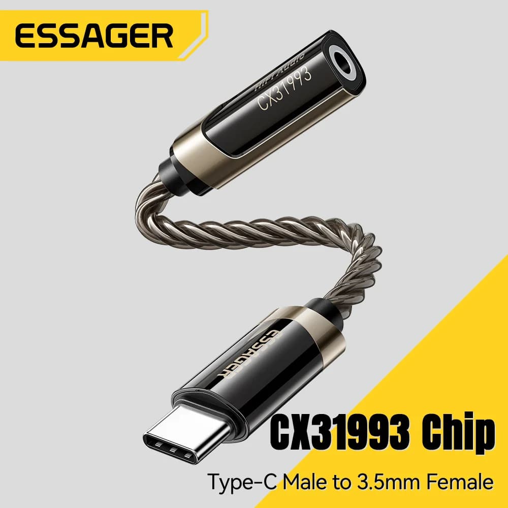 HiFi аудіоадаптер USB-C на 3.5 мм для навушників