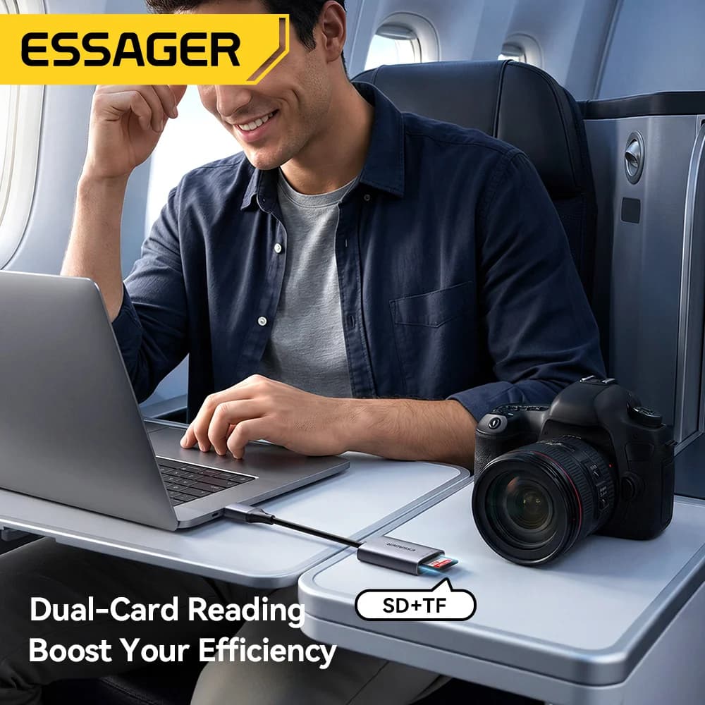 2-в-1 картрідер USB 4.0 для SD/TF карток високої швидкості