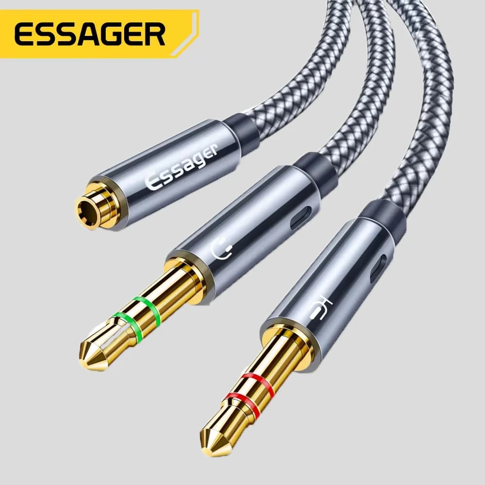 Аудіорозгалужувач 3.5mm Y-адаптер кабель