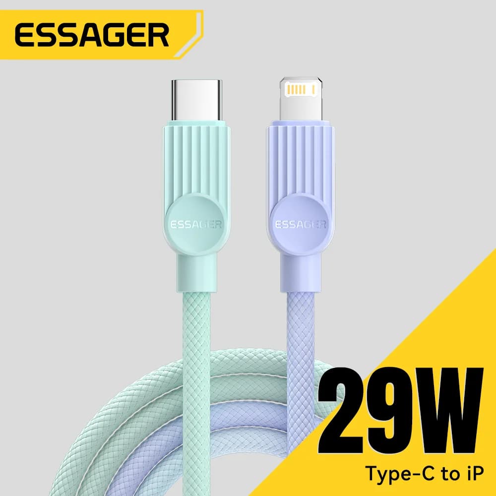 Кольоровий кабель USB-C - Lightning для швидкої зарядки