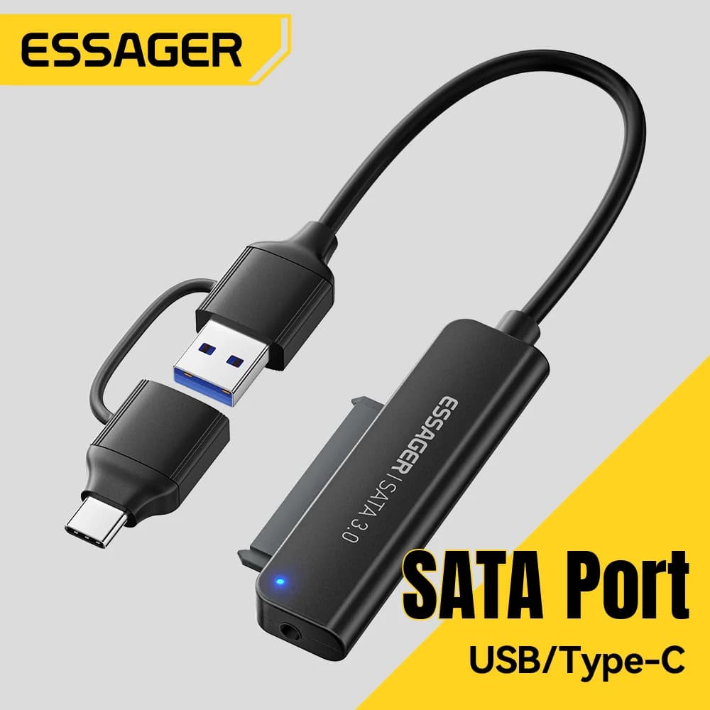 Адаптер 2-в-1 SATA на USB 3.0/Type-C, 2.5"