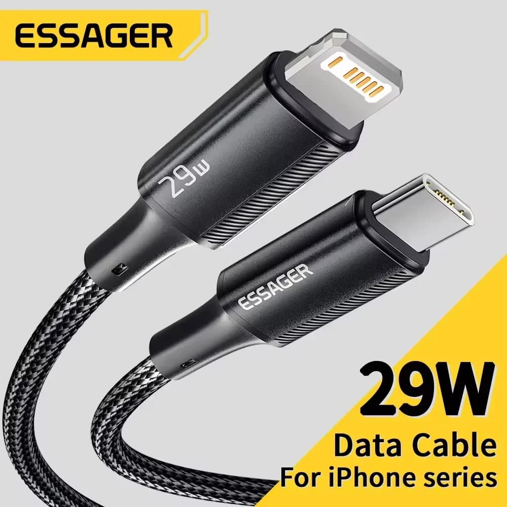Кабель USB-C на Lightning для швидкої зарядки та передачі даних, 29W