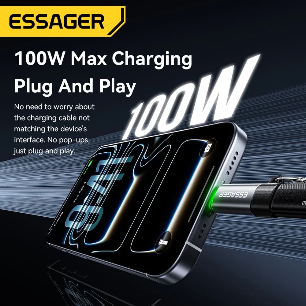 Адаптер USB-C OTG зі smart вимкненням живлення, 100 Вт