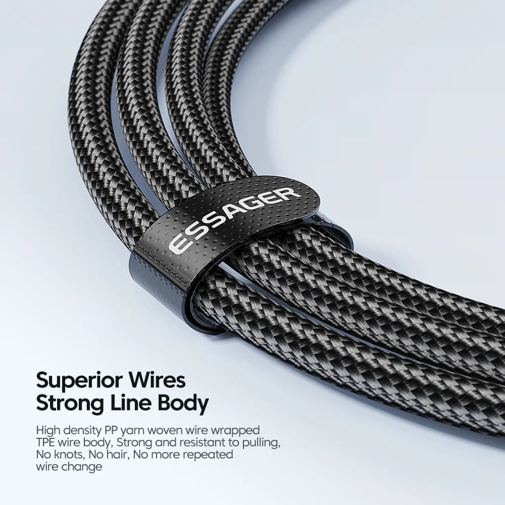 Кабель для швидкої зарядки USB-C на USB-C 100W, 3 м