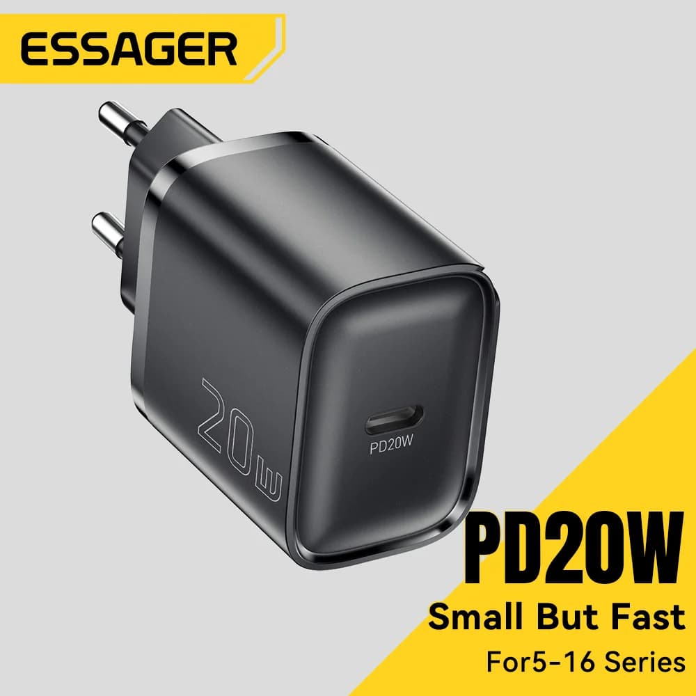 Міні-мережеве зарядне пристрій USB-C PD, 20 Вт