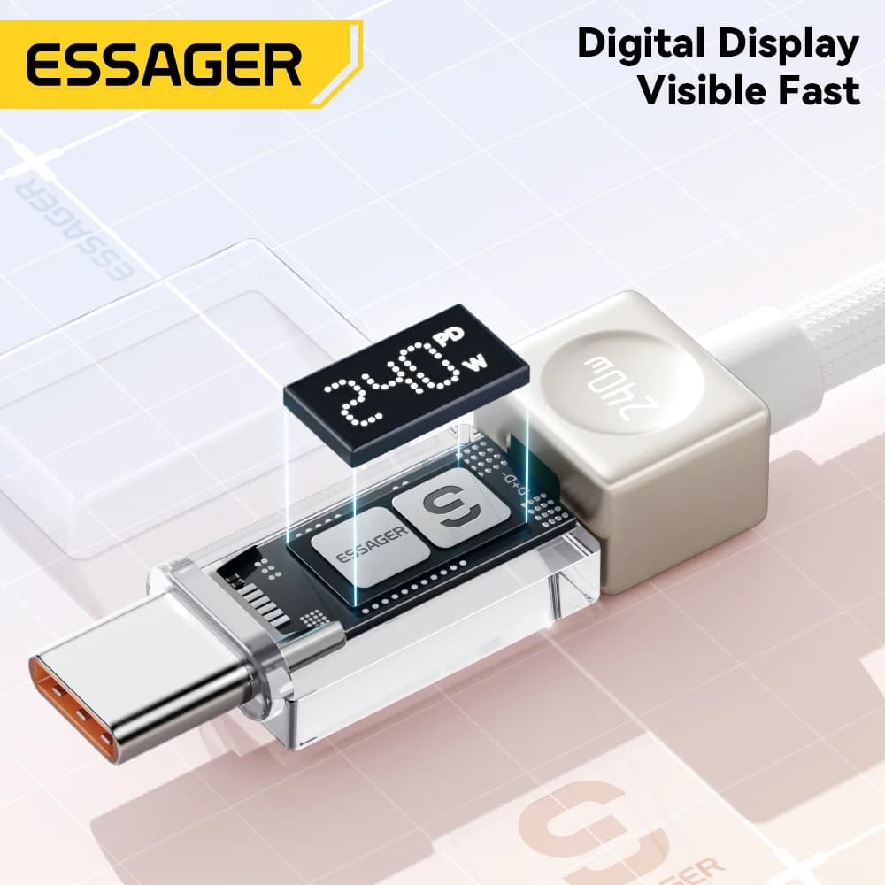 Кабель USB-C 240W з LED дисплеєм та PD 3.1 (100W)