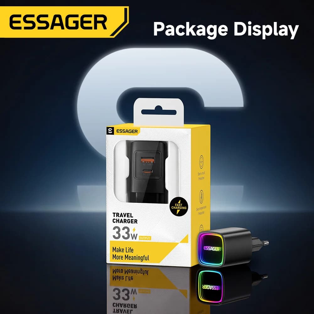 Портативний зарядний пристрій GaN USB-C PD 33W