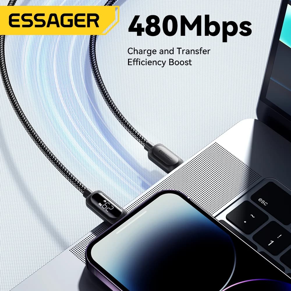 Кабель USB-C на Lightning 29 Вт із цифровим дисплеєм