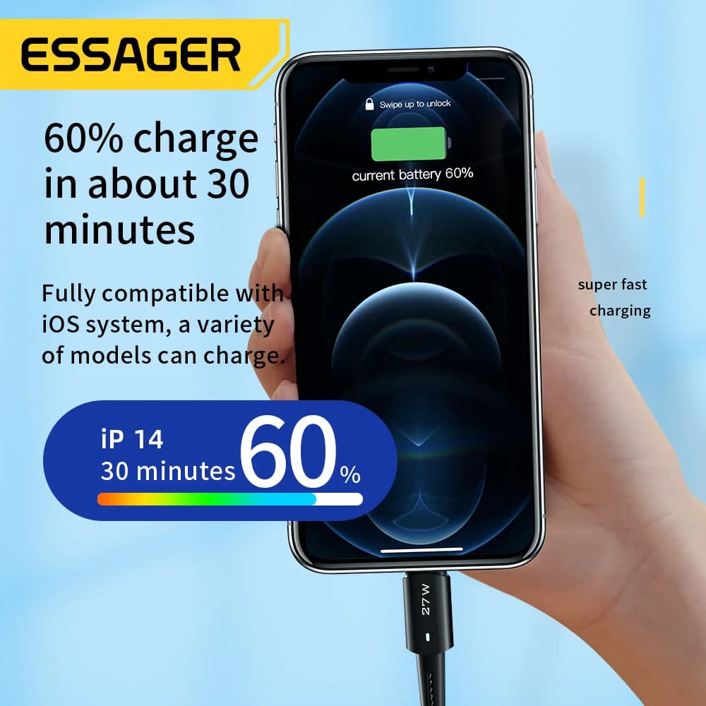 Кабель швидкої зарядки 20W USB-C на Lightning