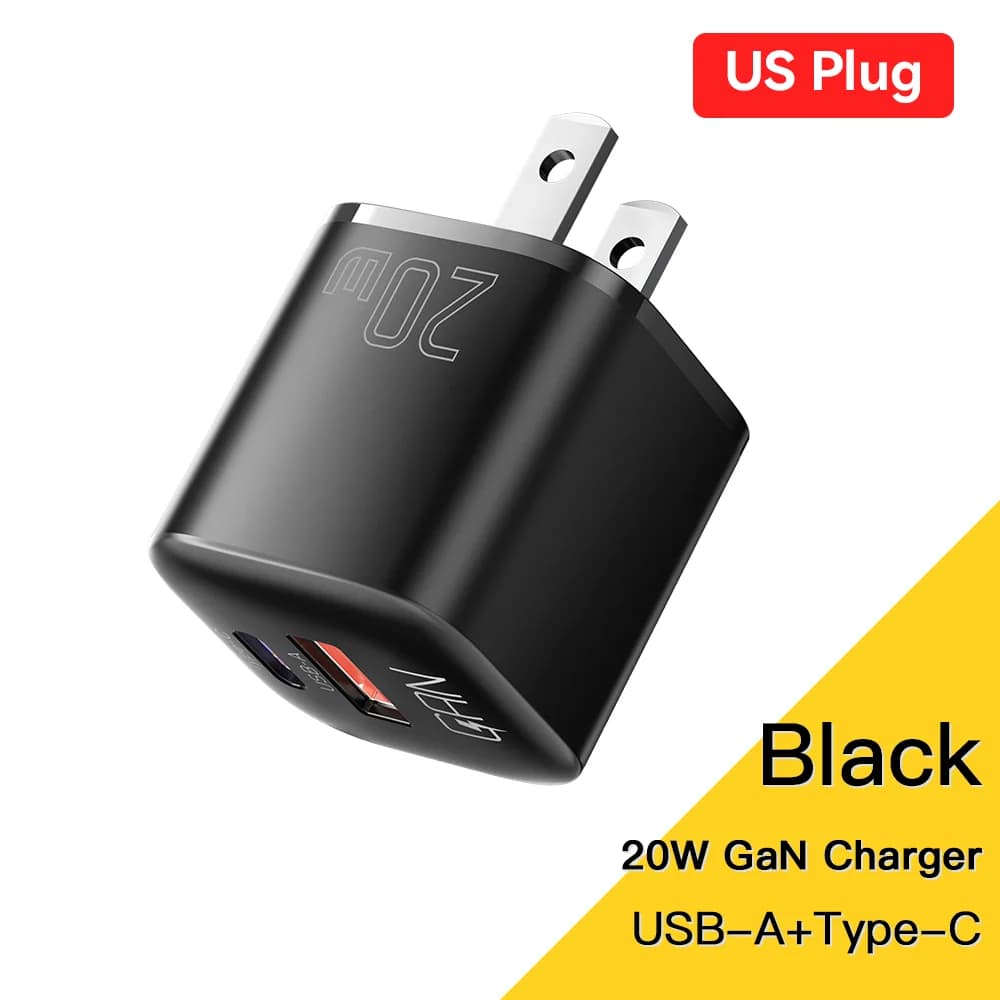 Швидкий зарядний пристрій GaN USB-C PD 20 Вт
