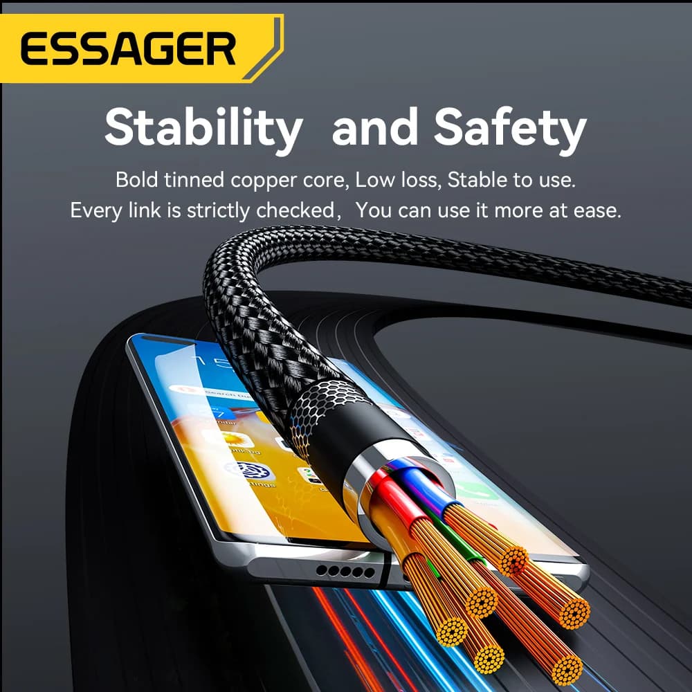 Кабель USB-C на USB-C, 240W, під кутом 90°