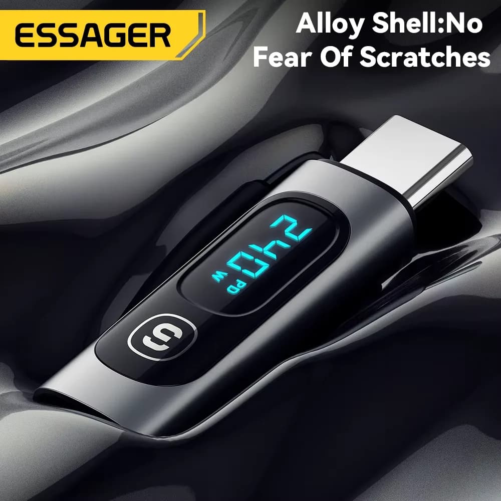 USB-C на USB-C OTG адаптер з цифровим дисплеєм