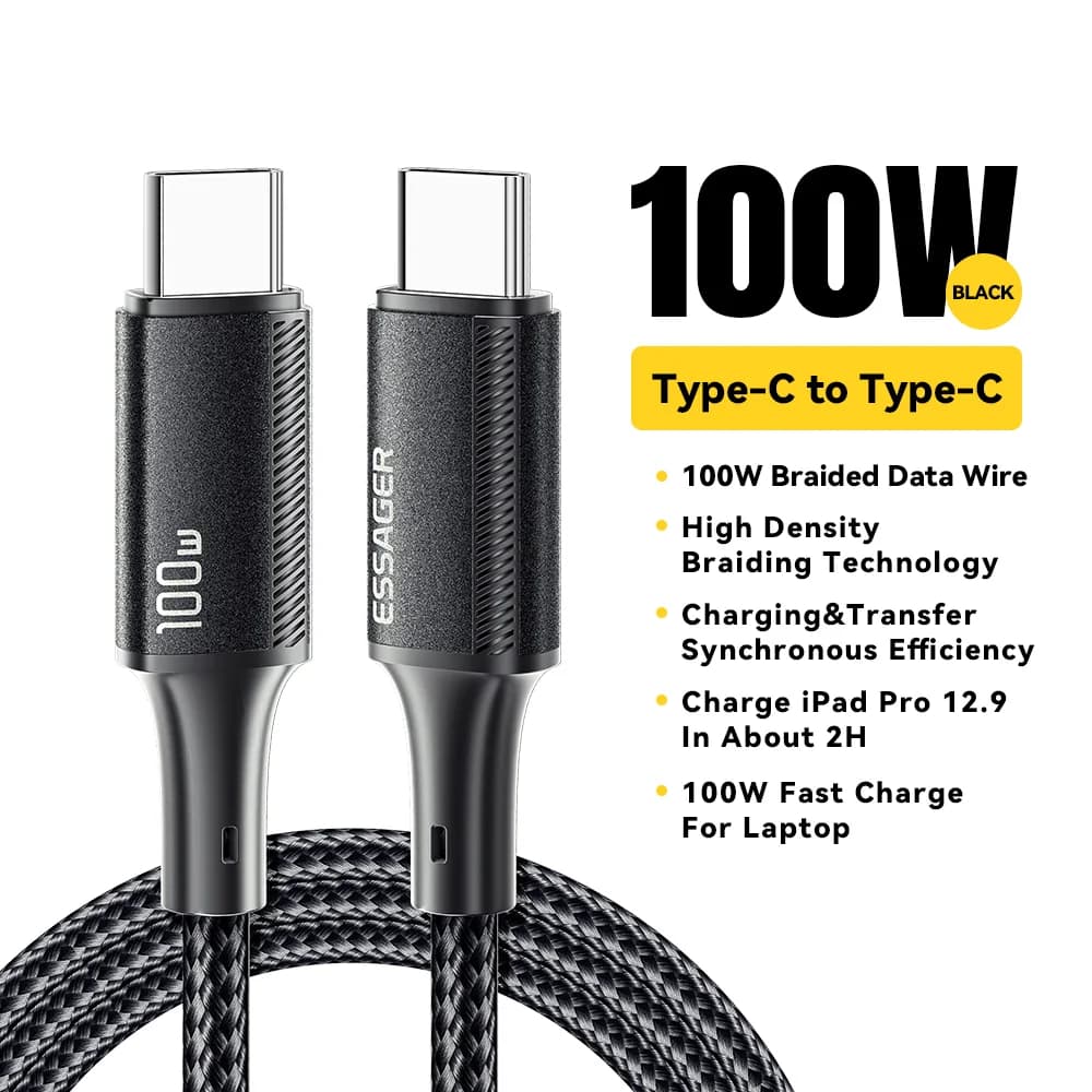 Кабель USB-C на USB-C з швидкою зарядкою PD 100W