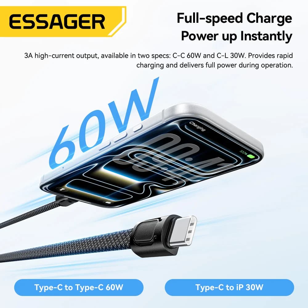 Кабель-брелок USB-C на Lightning 60W для швидкої зарядки