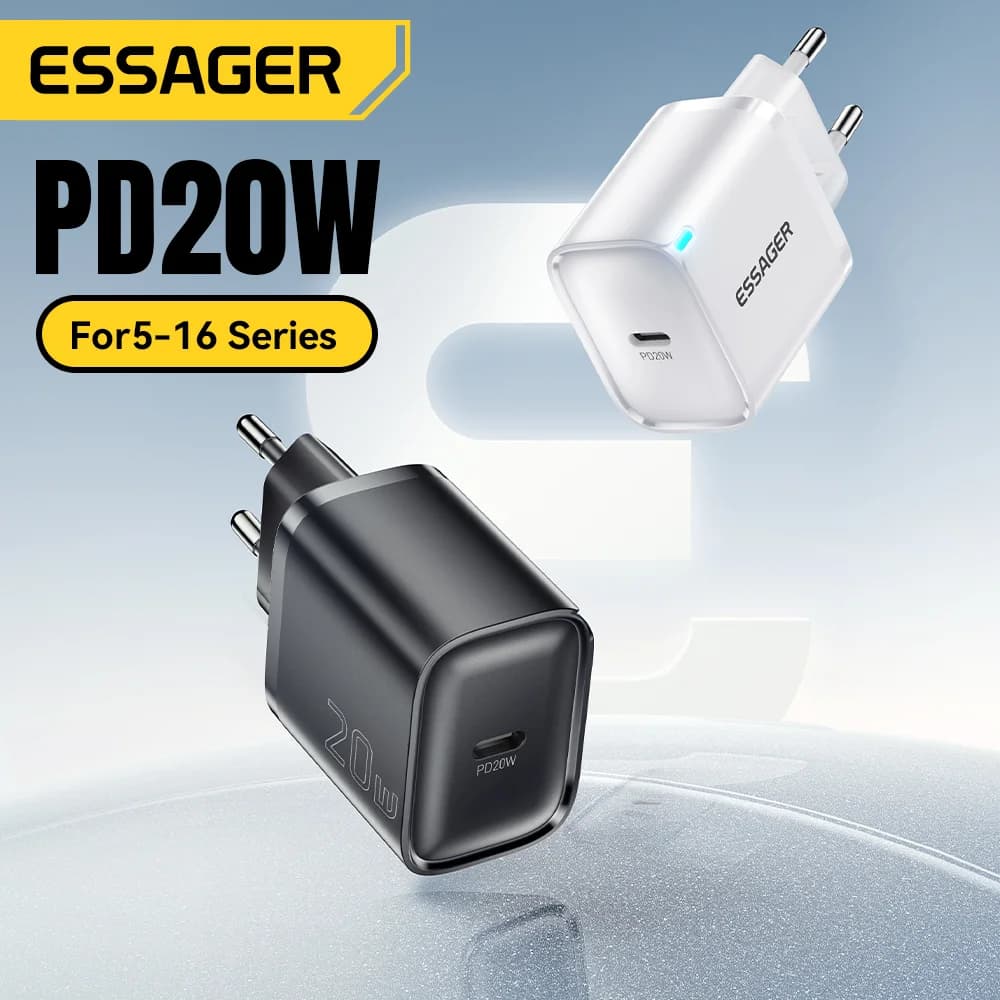 Міні-мережеве зарядне пристрій USB-C PD, 20 Вт