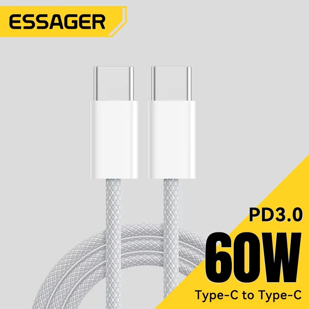Кабель для швидкої зарядки та передачі даних USB-C to USB-C 60W