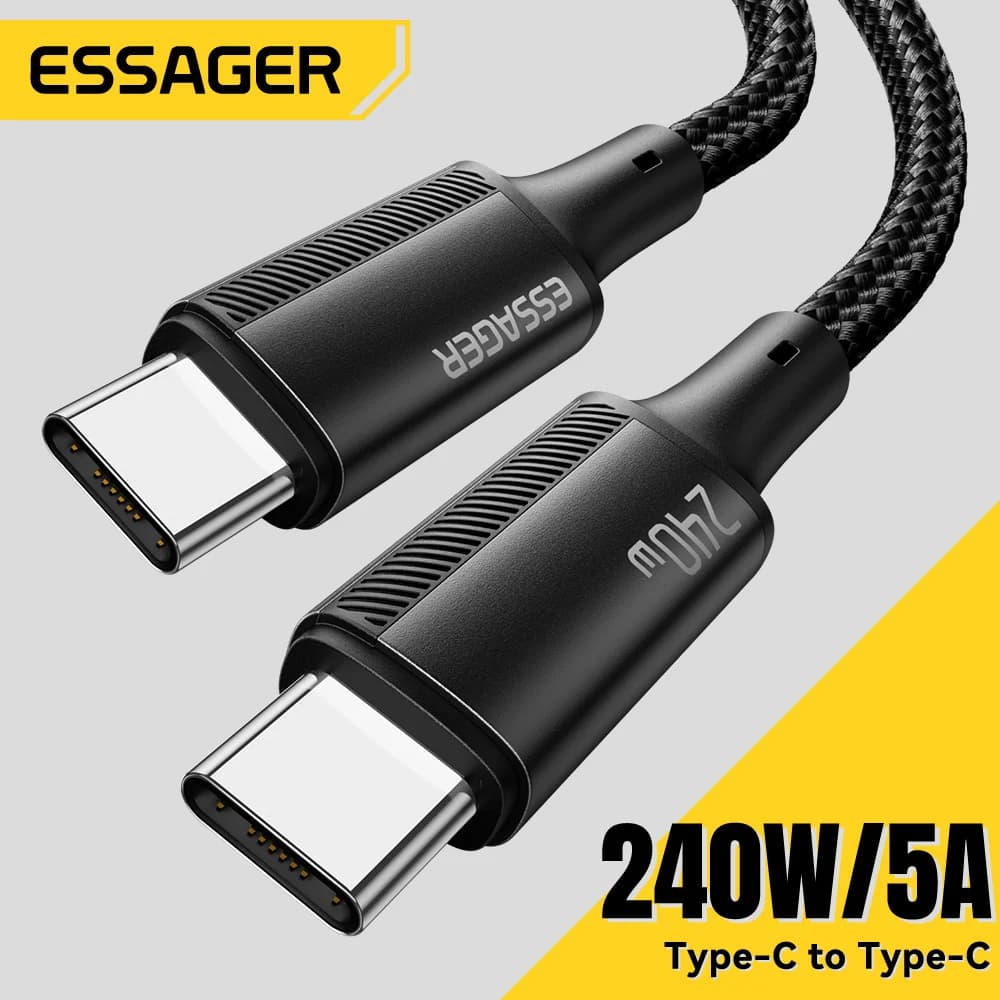Кабель USB-C на USB-C 240W PD 3.1 для надшвидкої зарядки