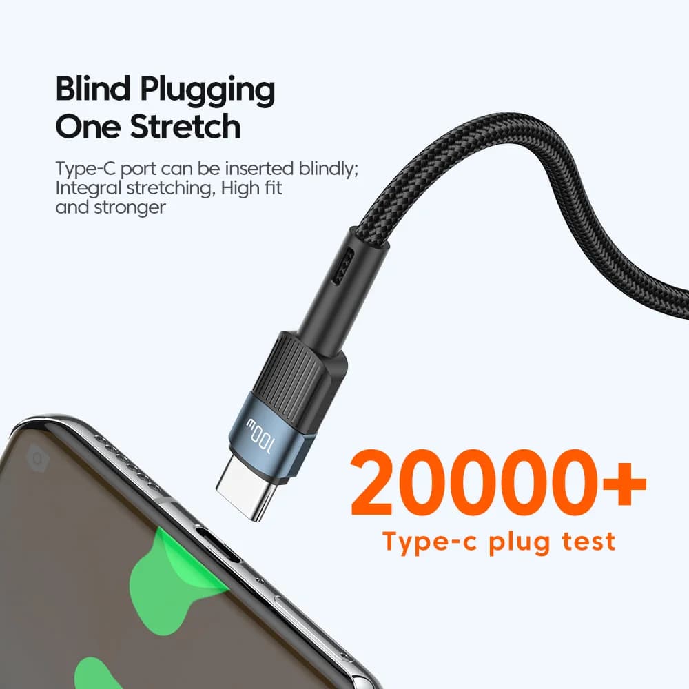 Кабель для швидкої зарядки USB-C на USB-C 100W, 3 м